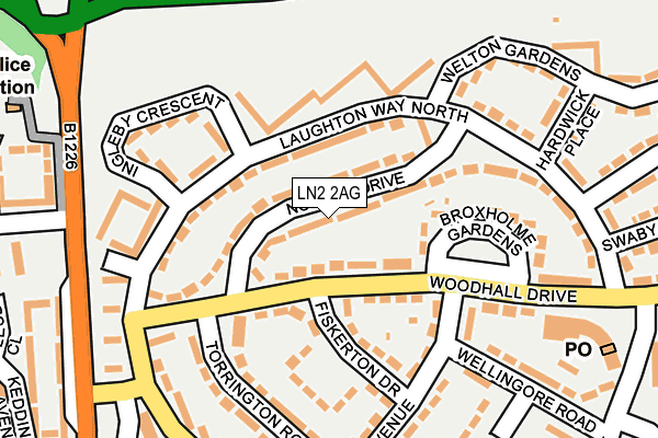 LN2 2AG map - OS OpenMap – Local (Ordnance Survey)