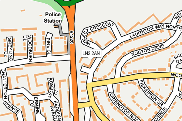 LN2 2AN map - OS OpenMap – Local (Ordnance Survey)