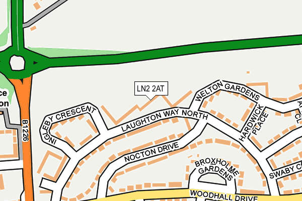 LN2 2AT map - OS OpenMap – Local (Ordnance Survey)