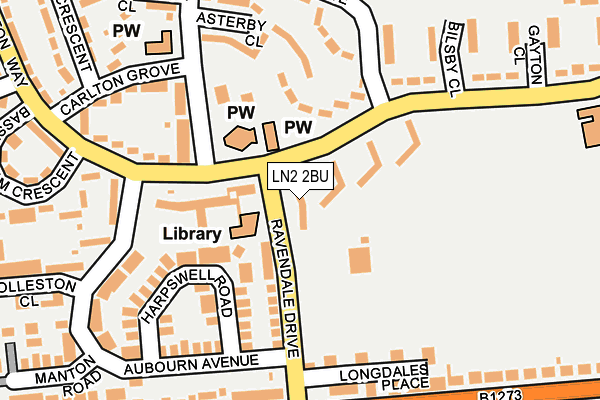 LN2 2BU map - OS OpenMap – Local (Ordnance Survey)