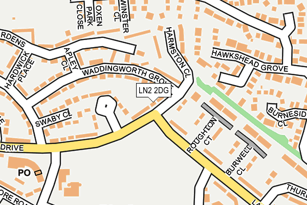 LN2 2DG map - OS OpenMap – Local (Ordnance Survey)