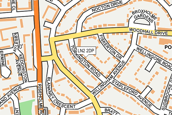 LN2 2DP map - OS OpenMap – Local (Ordnance Survey)