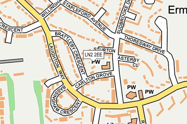 LN2 2EE map - OS OpenMap – Local (Ordnance Survey)