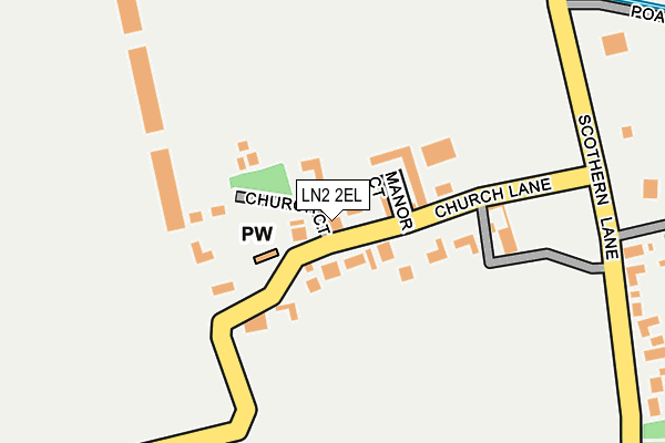 LN2 2EL map - OS OpenMap – Local (Ordnance Survey)