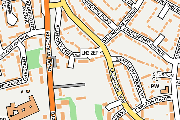 LN2 2EP map - OS OpenMap – Local (Ordnance Survey)