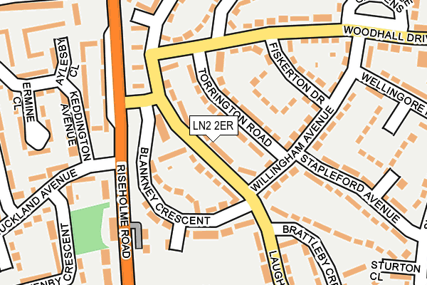 LN2 2ER map - OS OpenMap – Local (Ordnance Survey)