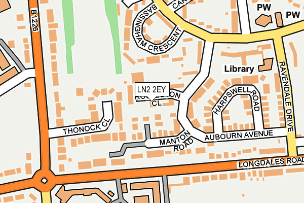 LN2 2EY map - OS OpenMap – Local (Ordnance Survey)