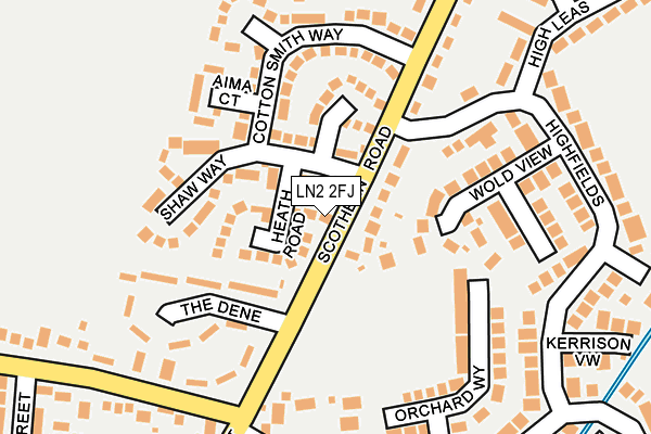 LN2 2FJ map - OS OpenMap – Local (Ordnance Survey)