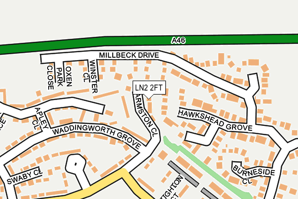 LN2 2FT map - OS OpenMap – Local (Ordnance Survey)