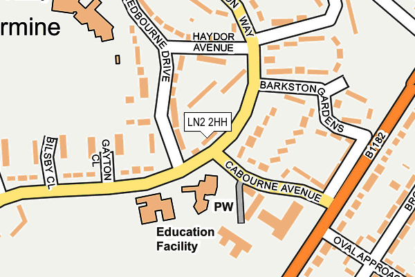 LN2 2HH map - OS OpenMap – Local (Ordnance Survey)