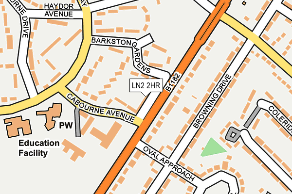 LN2 2HR map - OS OpenMap – Local (Ordnance Survey)