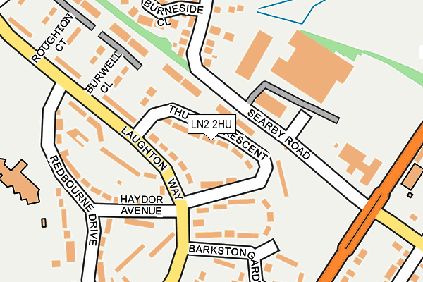 LN2 2HU map - OS OpenMap – Local (Ordnance Survey)