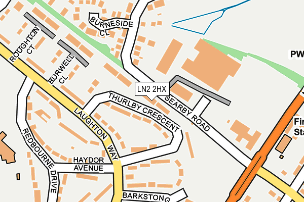 LN2 2HX map - OS OpenMap – Local (Ordnance Survey)