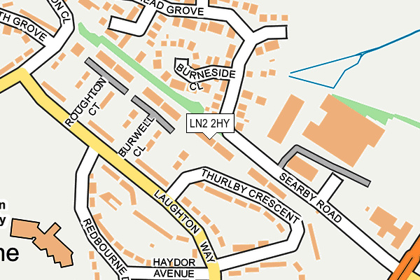 LN2 2HY map - OS OpenMap – Local (Ordnance Survey)