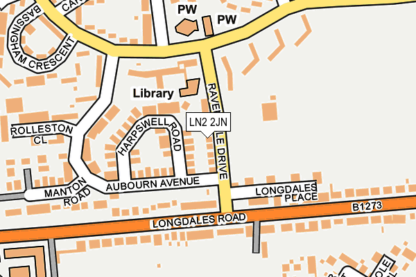 LN2 2JN map - OS OpenMap – Local (Ordnance Survey)