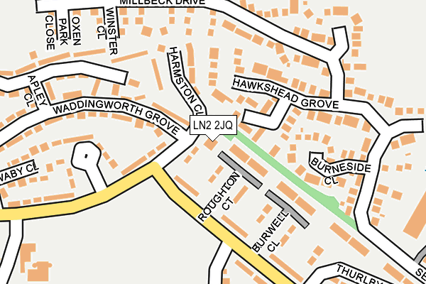 LN2 2JQ map - OS OpenMap – Local (Ordnance Survey)