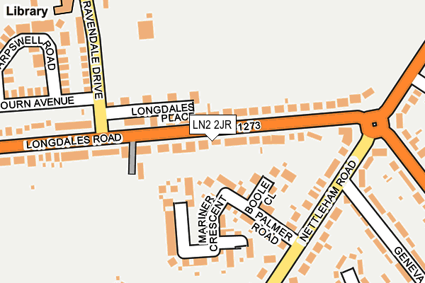 LN2 2JR map - OS OpenMap – Local (Ordnance Survey)