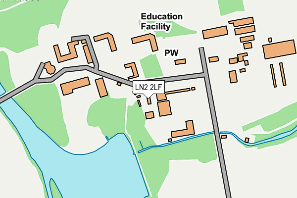 LN2 2LF map - OS OpenMap – Local (Ordnance Survey)