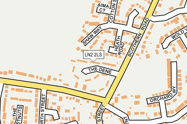 LN2 2LS map - OS OpenMap – Local (Ordnance Survey)