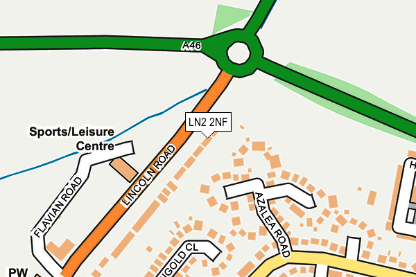 LN2 2NF map - OS OpenMap – Local (Ordnance Survey)