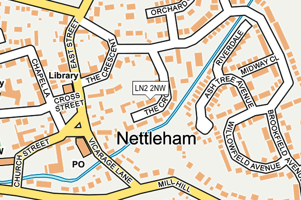 LN2 2NW map - OS OpenMap – Local (Ordnance Survey)