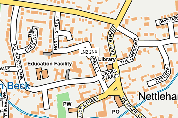 LN2 2NX map - OS OpenMap – Local (Ordnance Survey)