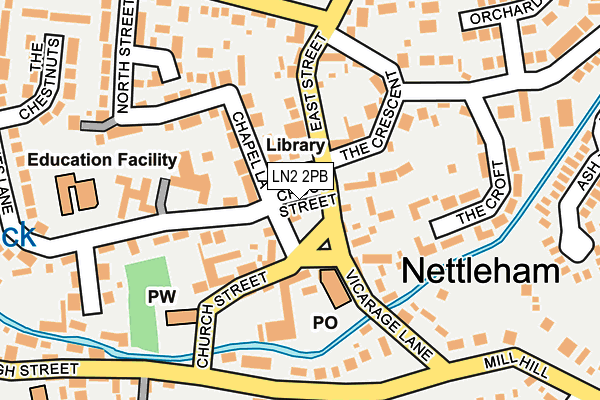 LN2 2PB map - OS OpenMap – Local (Ordnance Survey)