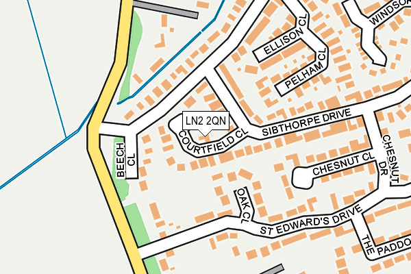 LN2 2QN map - OS OpenMap – Local (Ordnance Survey)