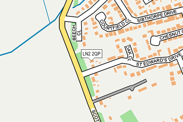 LN2 2QP map - OS OpenMap – Local (Ordnance Survey)