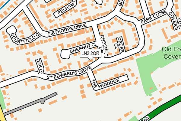LN2 2QR map - OS OpenMap – Local (Ordnance Survey)