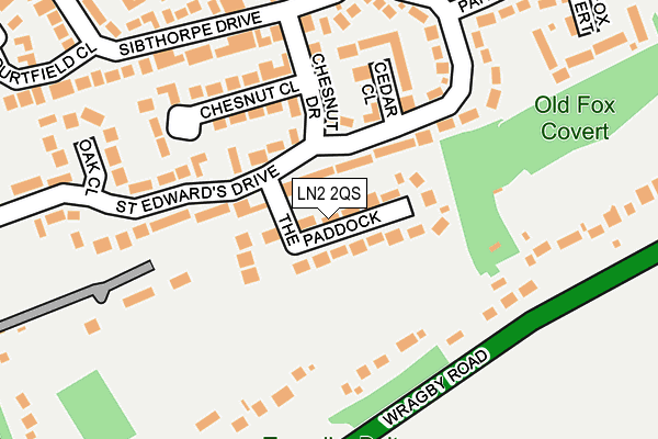 LN2 2QS map - OS OpenMap – Local (Ordnance Survey)