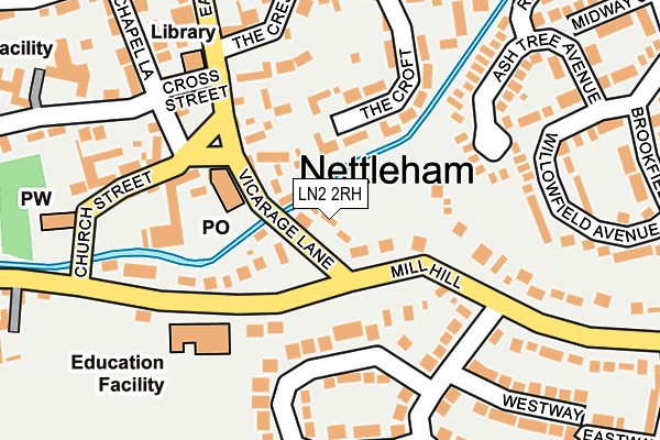 LN2 2RH map - OS OpenMap – Local (Ordnance Survey)