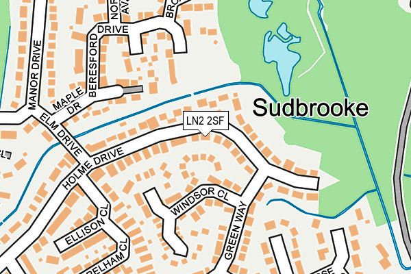 Map of SUDBROOKE VILLAGE STORE LTD at local scale