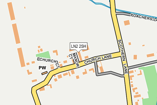 LN2 2SH map - OS OpenMap – Local (Ordnance Survey)