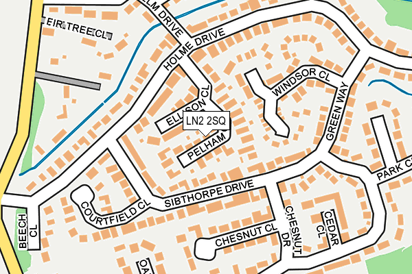 LN2 2SQ map - OS OpenMap – Local (Ordnance Survey)