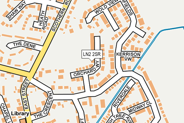 LN2 2SR map - OS OpenMap – Local (Ordnance Survey)