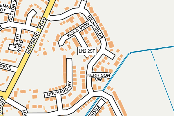 LN2 2ST map - OS OpenMap – Local (Ordnance Survey)