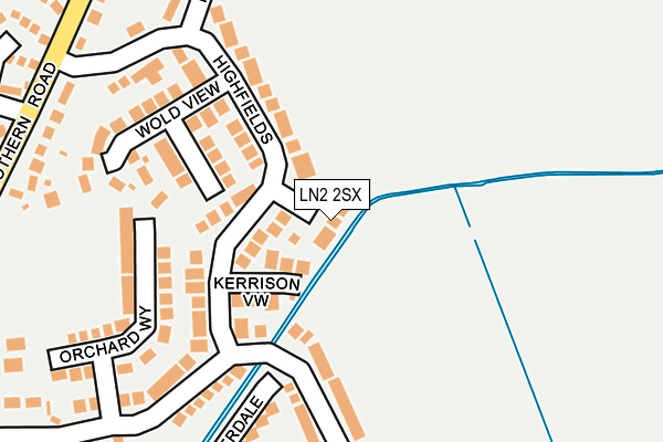 LN2 2SX map - OS OpenMap – Local (Ordnance Survey)