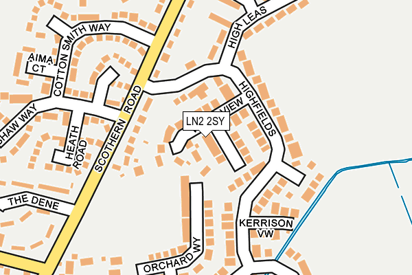LN2 2SY map - OS OpenMap – Local (Ordnance Survey)