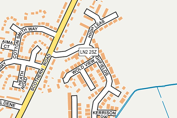 LN2 2SZ map - OS OpenMap – Local (Ordnance Survey)