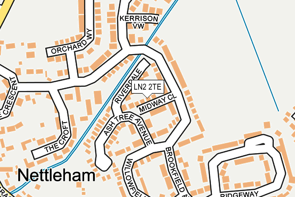 LN2 2TE map - OS OpenMap – Local (Ordnance Survey)