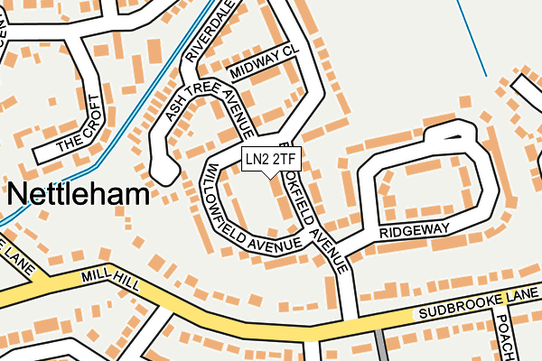LN2 2TF map - OS OpenMap – Local (Ordnance Survey)