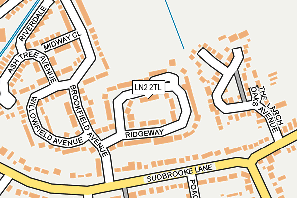 LN2 2TL map - OS OpenMap – Local (Ordnance Survey)