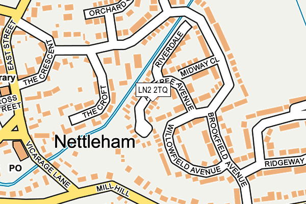 LN2 2TQ map - OS OpenMap – Local (Ordnance Survey)