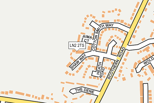 LN2 2TS map - OS OpenMap – Local (Ordnance Survey)