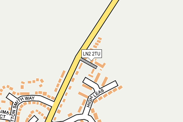 LN2 2TU map - OS OpenMap – Local (Ordnance Survey)