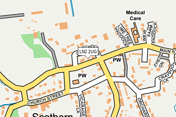 LN2 2UG map - OS OpenMap – Local (Ordnance Survey)