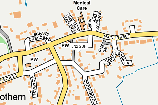 LN2 2UH map - OS OpenMap – Local (Ordnance Survey)