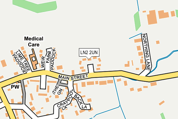 LN2 2UN map - OS OpenMap – Local (Ordnance Survey)