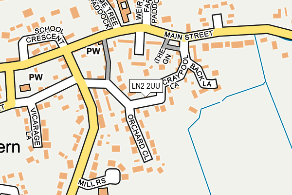 LN2 2UU map - OS OpenMap – Local (Ordnance Survey)
